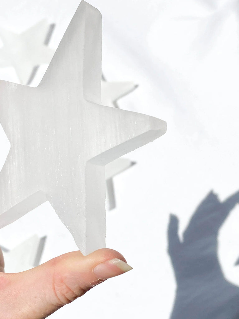 Selenite Star Carving - Unearthed Crystals
