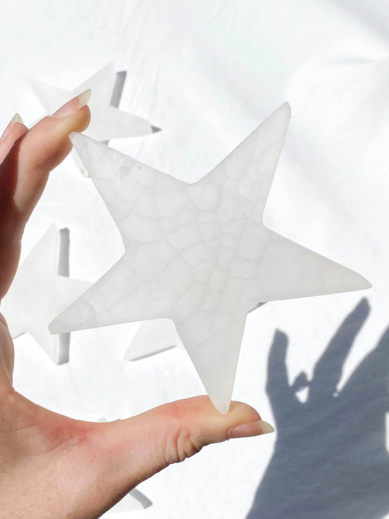 Selenite Star Carving - Unearthed Crystals