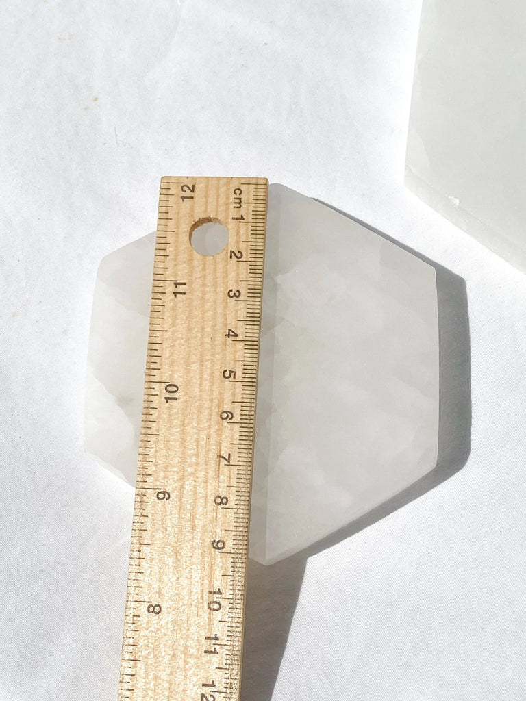 Selenite Hexagonal Charging Plate | Medium - Unearthed Crystals