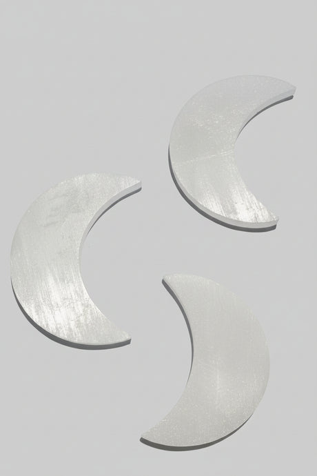 Selenite Crescent Moon Carving | Large - Unearthed Crystals