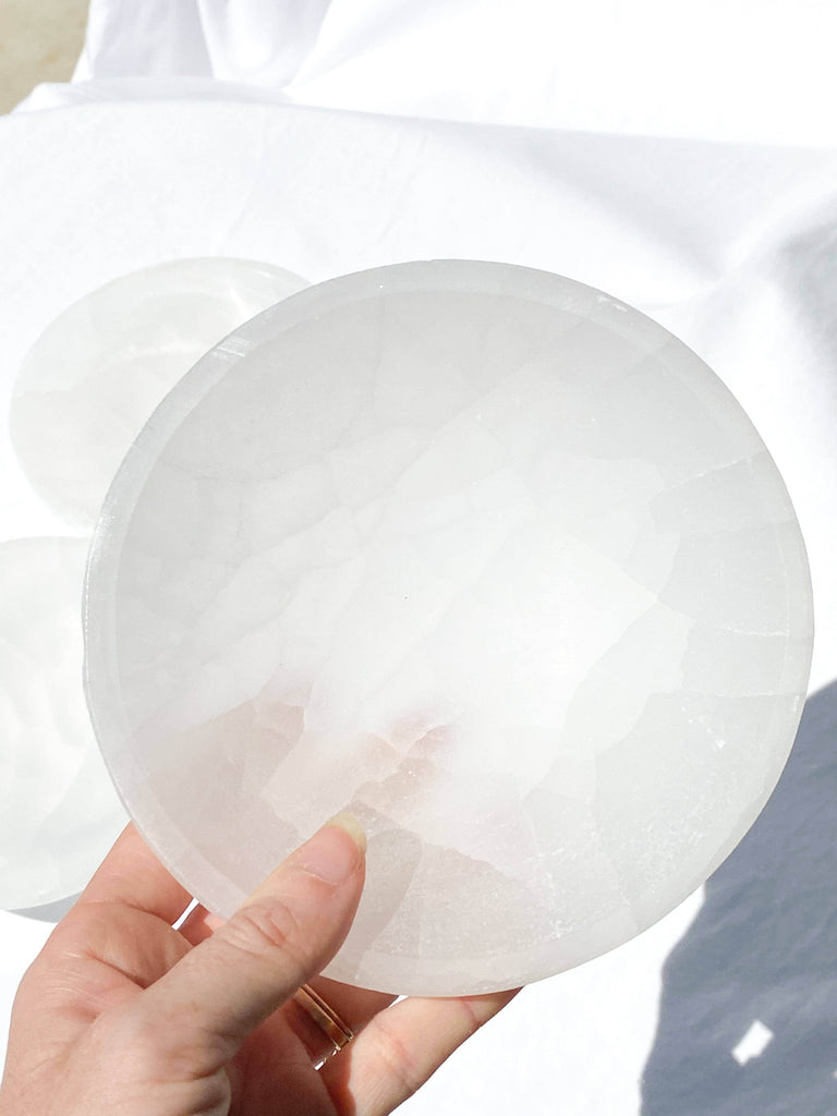 Selenite Trinket Bowl | Large - Unearthed Crystals