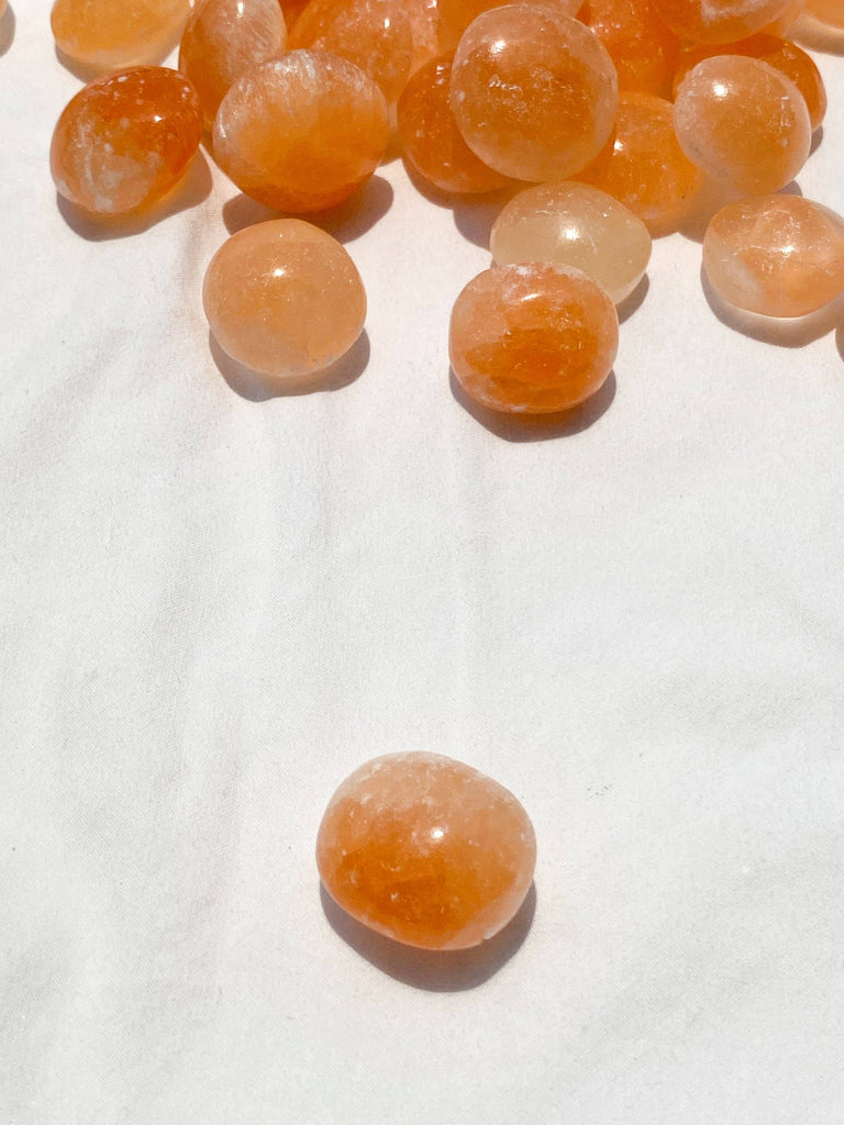 Orange Selenite Tumbles | Small - Unearthed Crystals