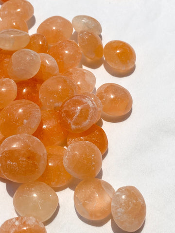 Orange Selenite Tumbles | Small - Unearthed Crystals