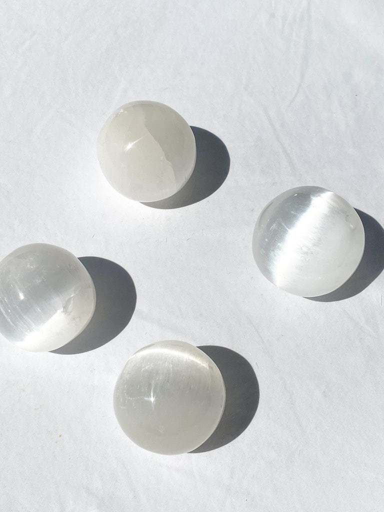 Selenite Sphere | Medium - Unearthed Crystals