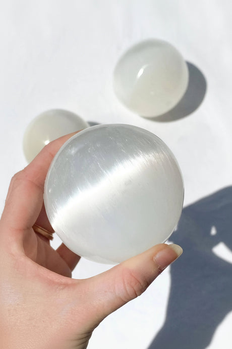 Selenite Sphere | Large - Unearthed Crystals