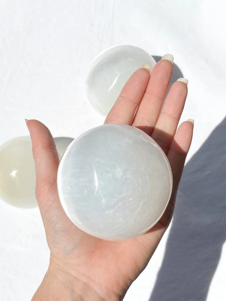 Selenite Sphere | Large - Unearthed Crystals
