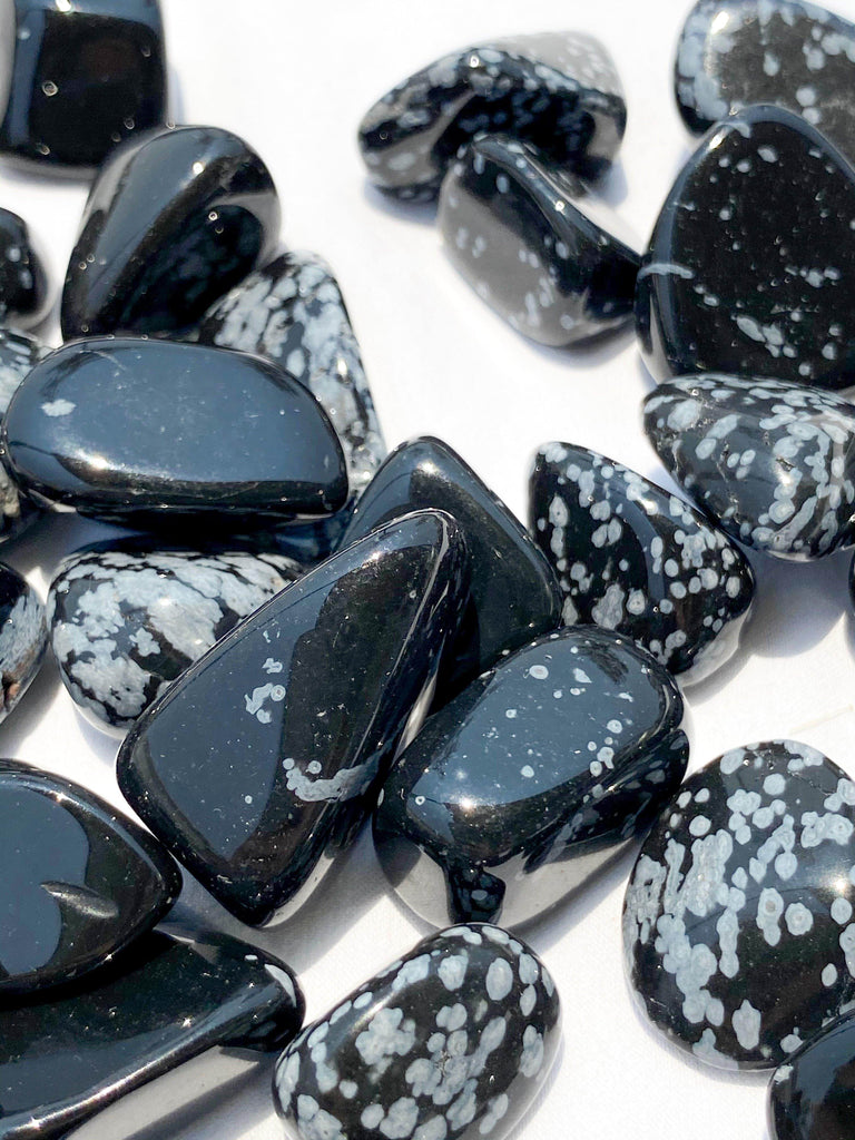 Snowflake Obsidian Tumbles | Small - Unearthed Crystals