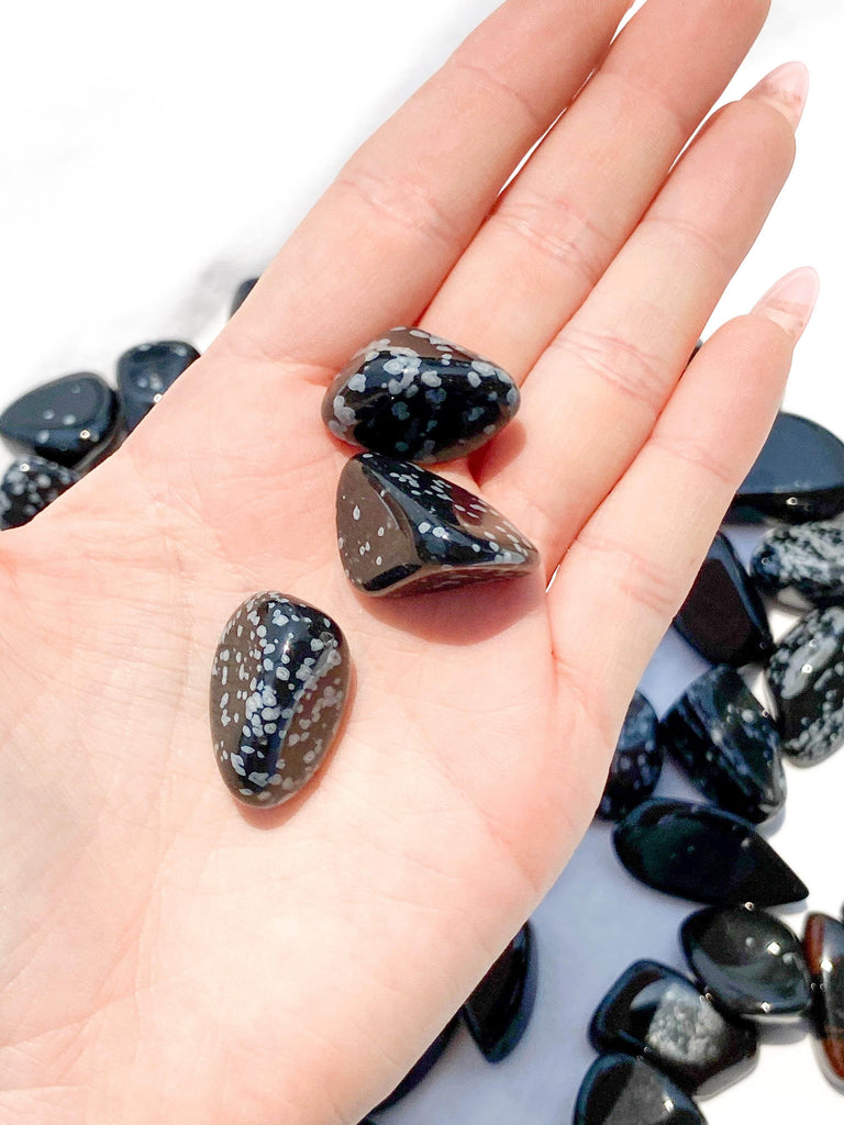Snowflake Obsidian Tumbles | Small - Unearthed Crystals