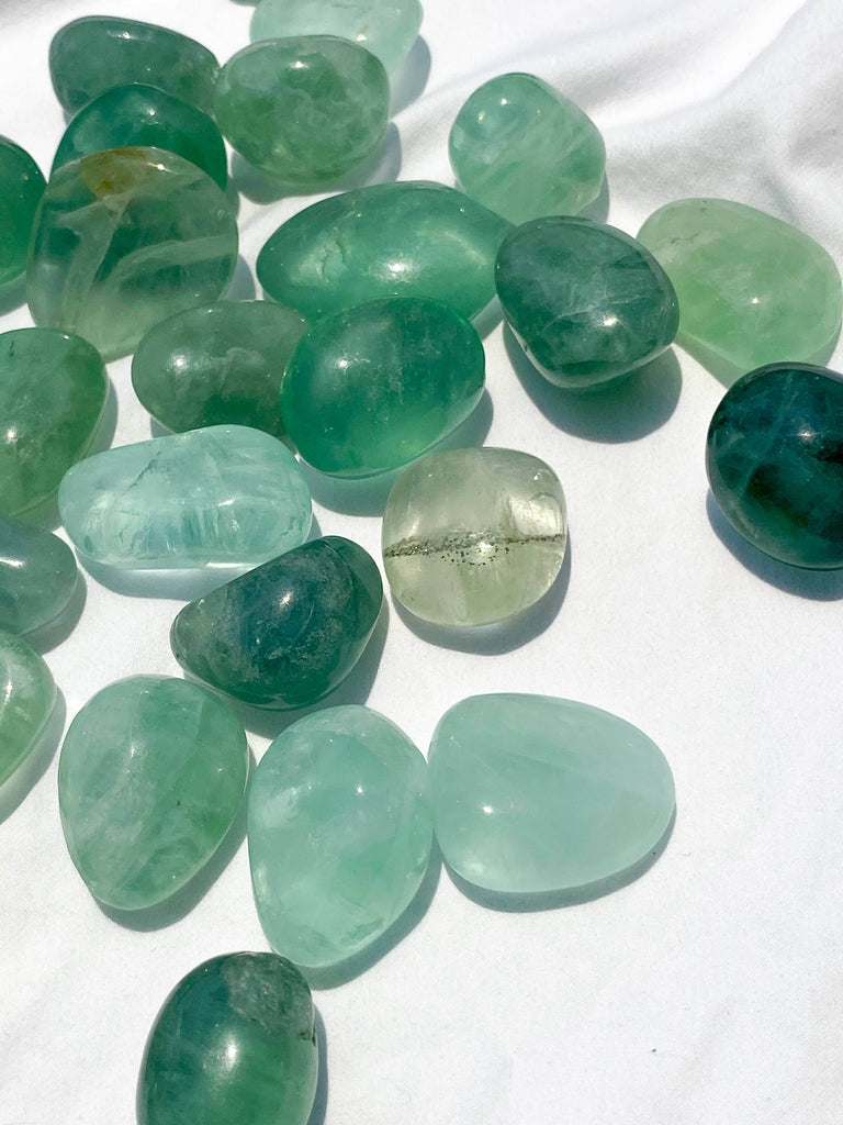 Green Fluorite Tumbles | Medium - Unearthed Crystals
