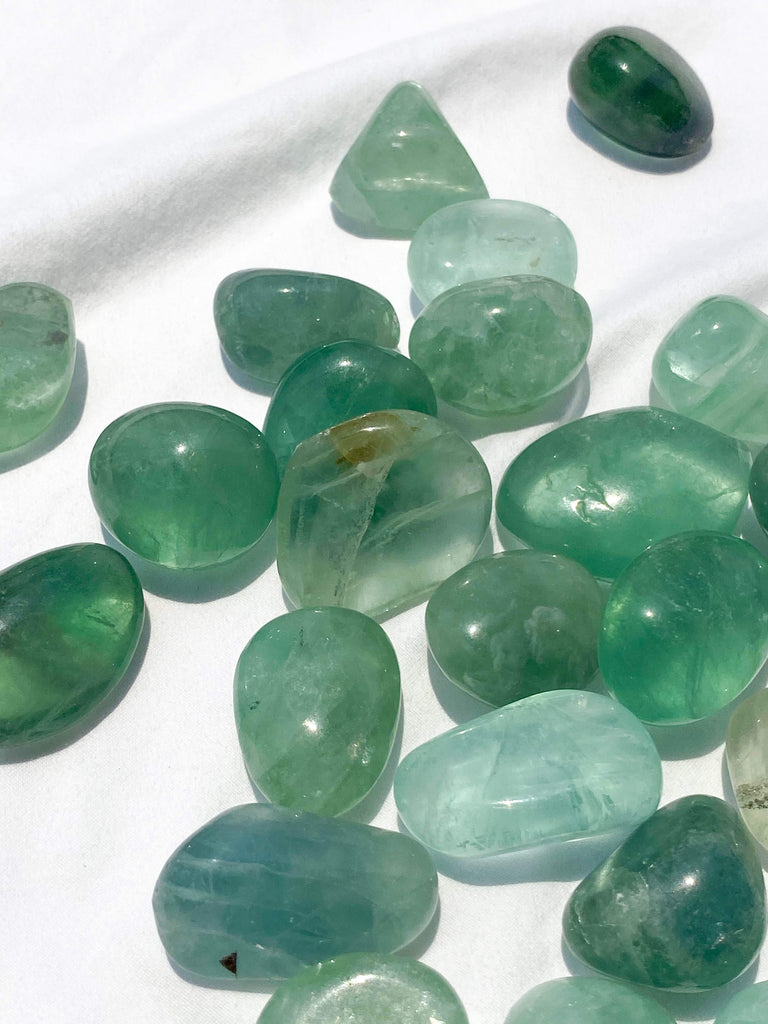 Green Fluorite Tumbles | Medium - Unearthed Crystals