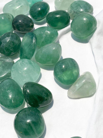 Green Fluorite Tumbles | Large - Unearthed Crystals