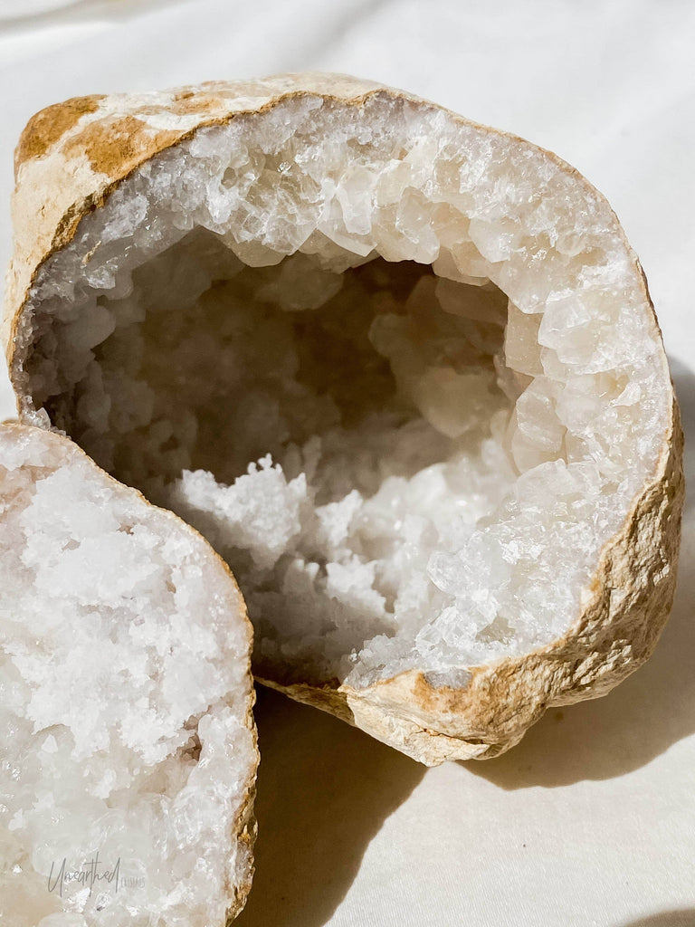 Natural Moroccan Quartz Geode | Cracked | Large - Unearthed Crystals