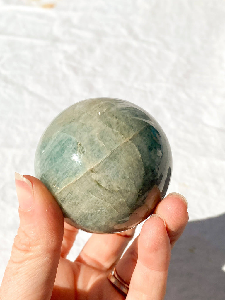 Aquamarine Sphere - Unearthed Crystals