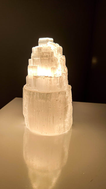 Selenite Lamp | Extra Small - Unearthed Crystals