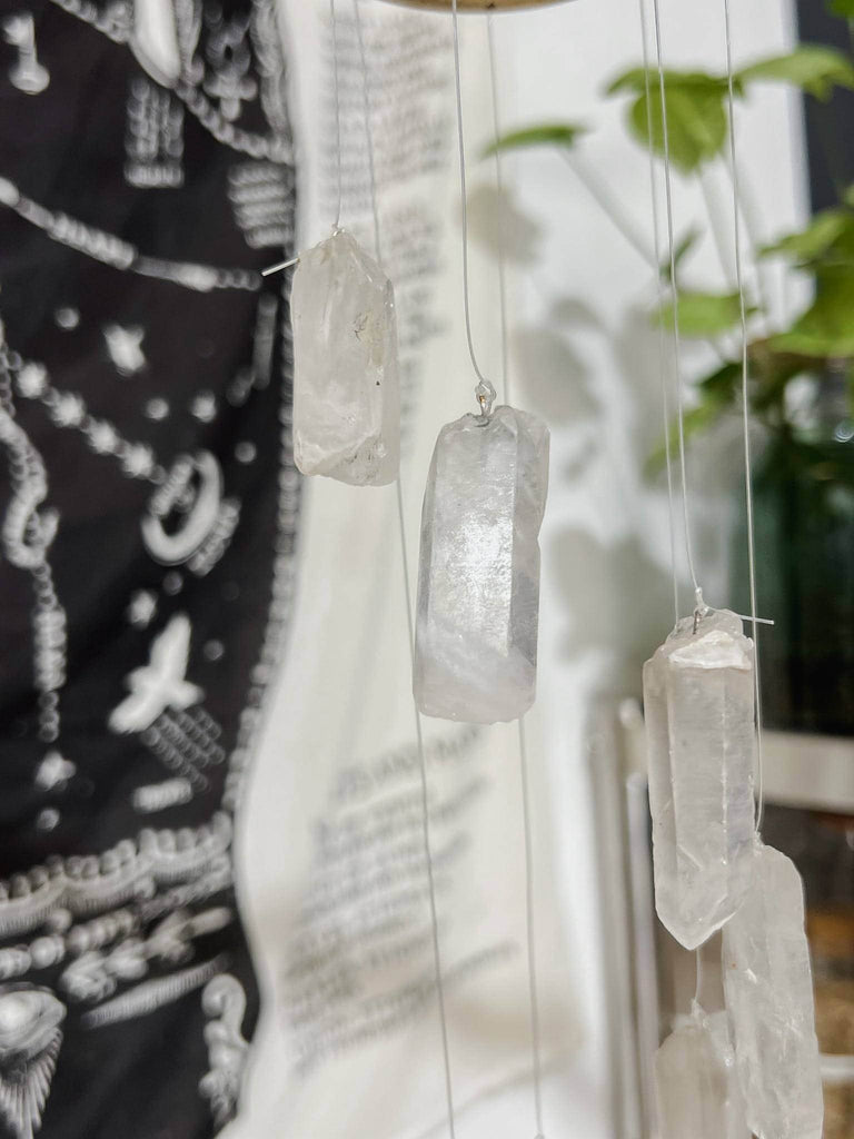 Clear Quartz Mobile | Wind Chime - Unearthed Crystals