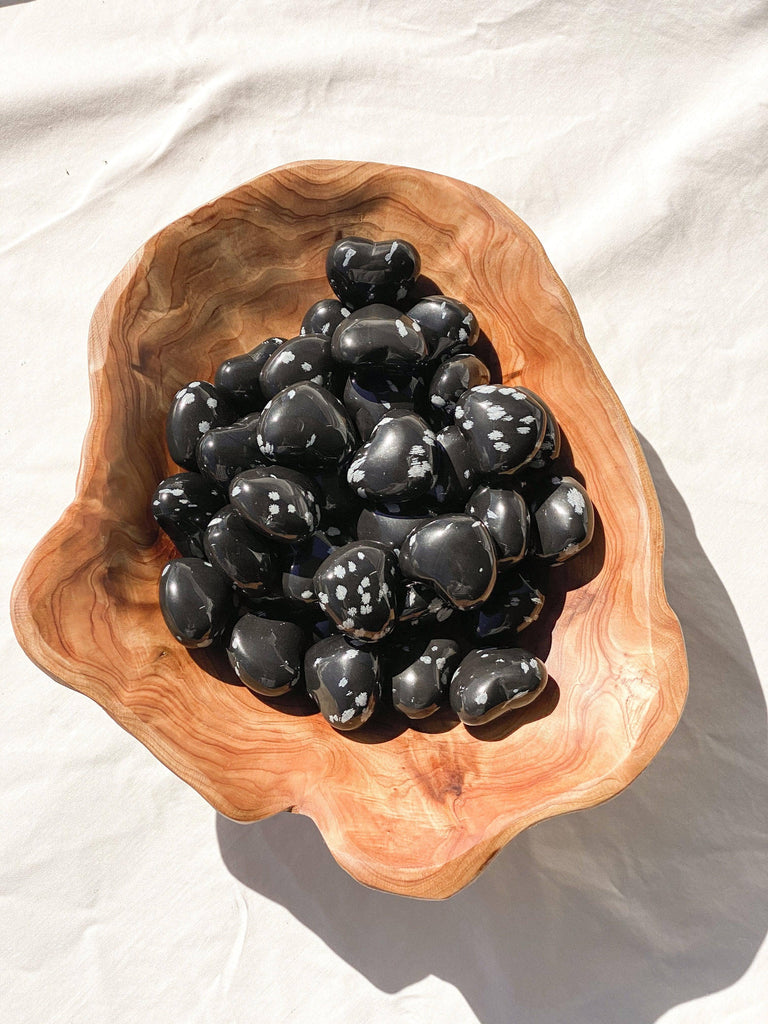 Snowflake Obsidian Heart | Large - Unearthed Crystals
