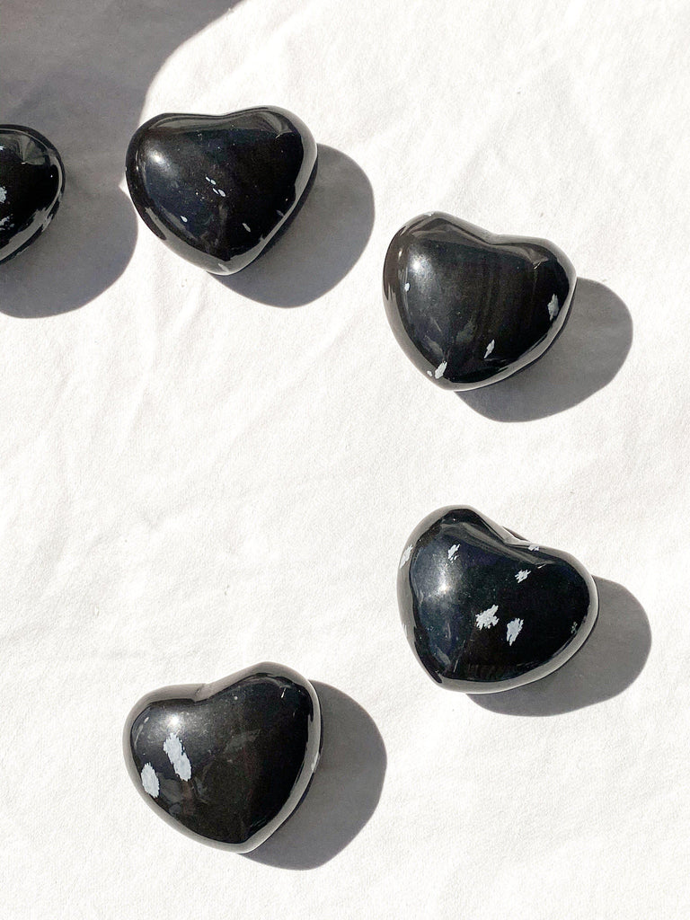 Snowflake Obsidian Heart | Large - Unearthed Crystals