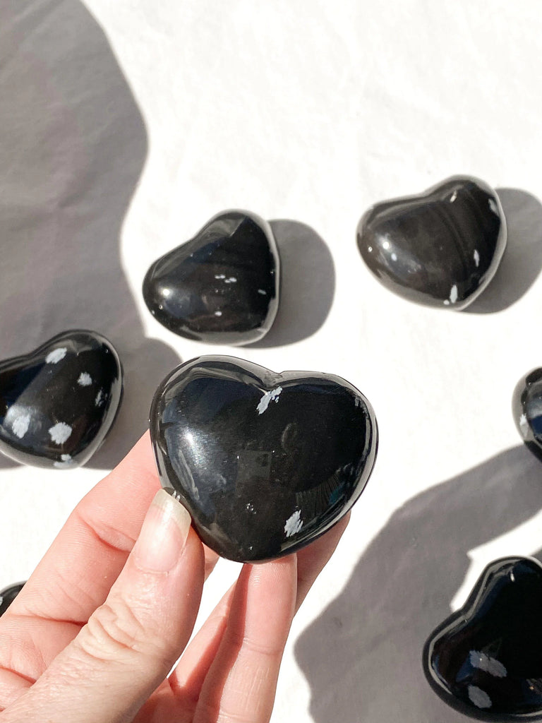 Snowflake Obsidian Heart | Large - Unearthed Crystals
