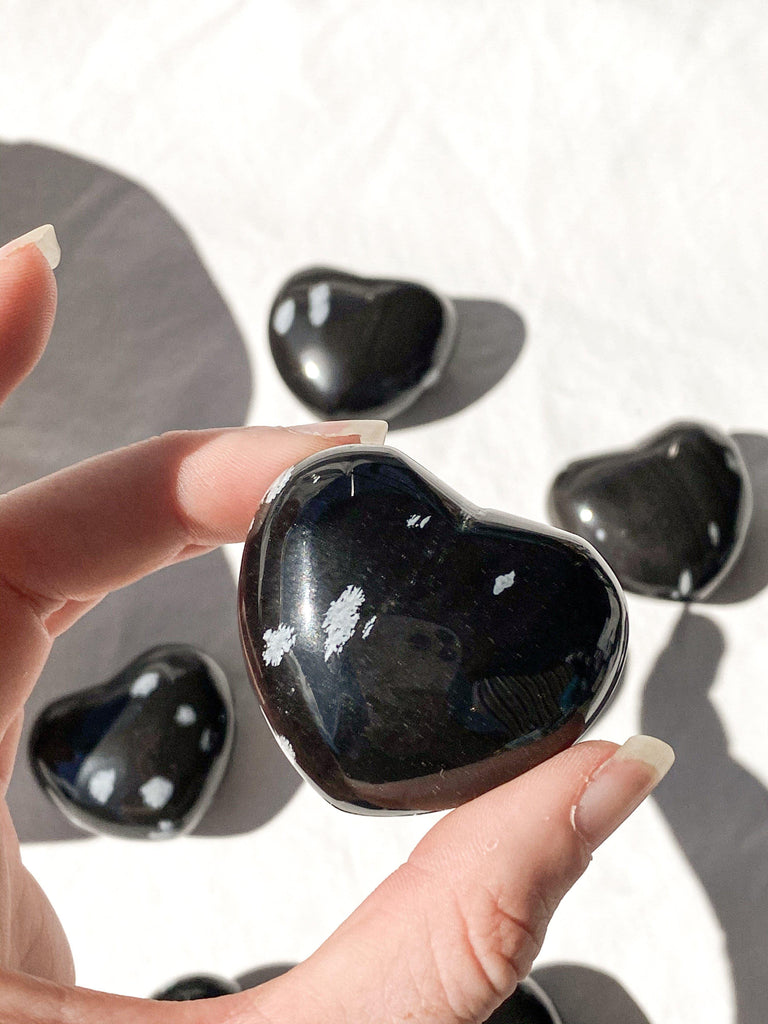 Snowflake Obsidian Heart | Large - Unearthed Crystals