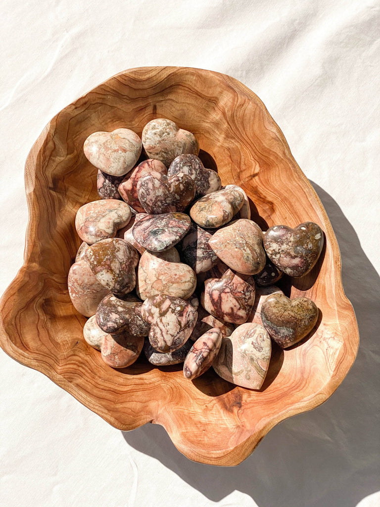Rose Jasper Heart | Large - Unearthed Crystals