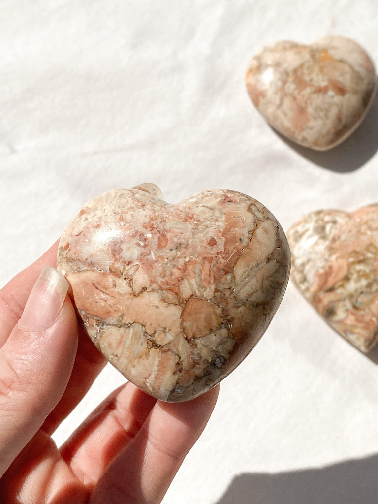 Rose Jasper Heart | Large - Unearthed Crystals
