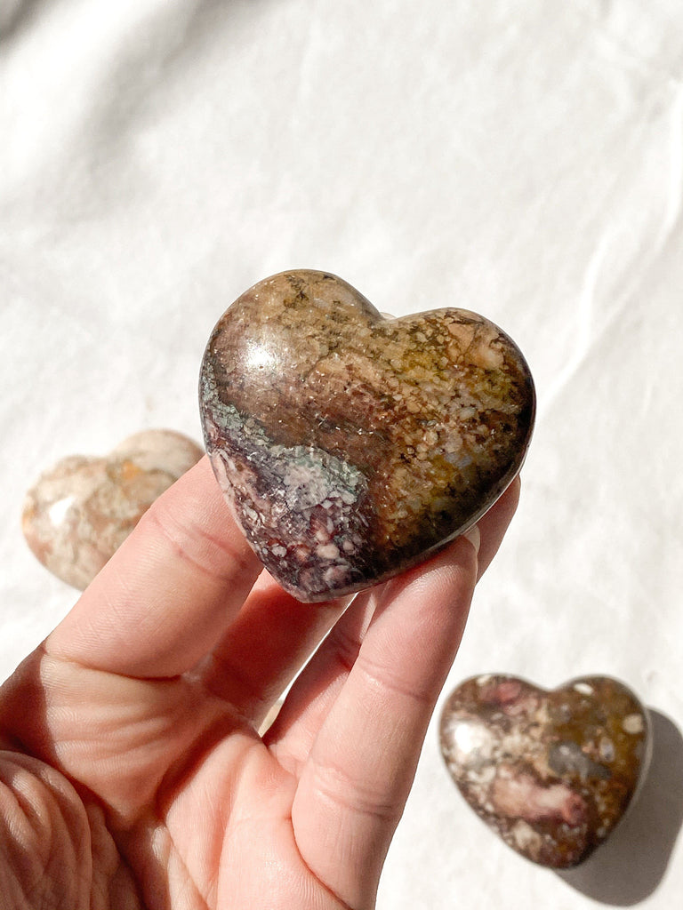 Rose Jasper Heart | Large - Unearthed Crystals