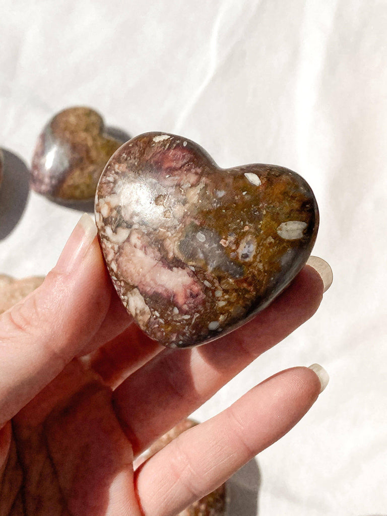 Rose Jasper Heart | Large - Unearthed Crystals