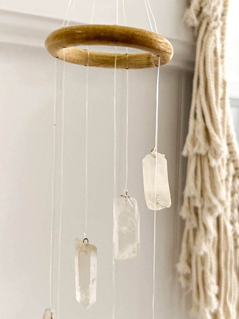 Clear Quartz Mobile | Wind Chime - Unearthed Crystals