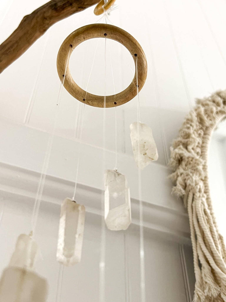 Clear Quartz Mobile | Wind Chime - Unearthed Crystals