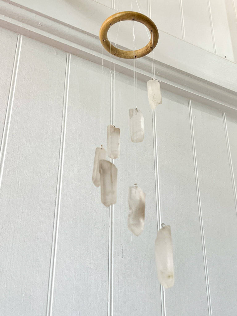 Clear Quartz Mobile | Wind Chime - Unearthed Crystals