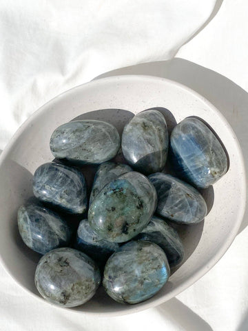 Labradorite Palm Stone | Light | Large - Unearthed Crystals