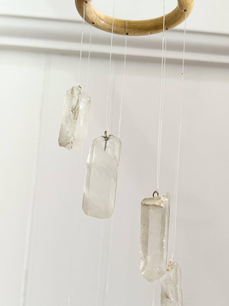 Clear Quartz Mobile | Wind Chime - Unearthed Crystals