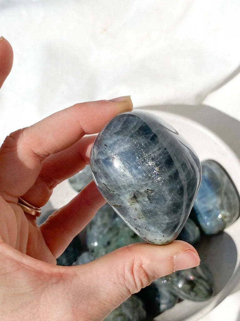 Labradorite Palm Stone | Light | Large - Unearthed Crystals