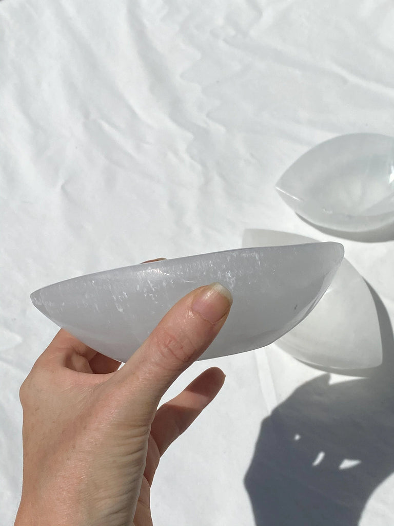 Selenite Third Eye Trinket Bowl - Unearthed Crystals