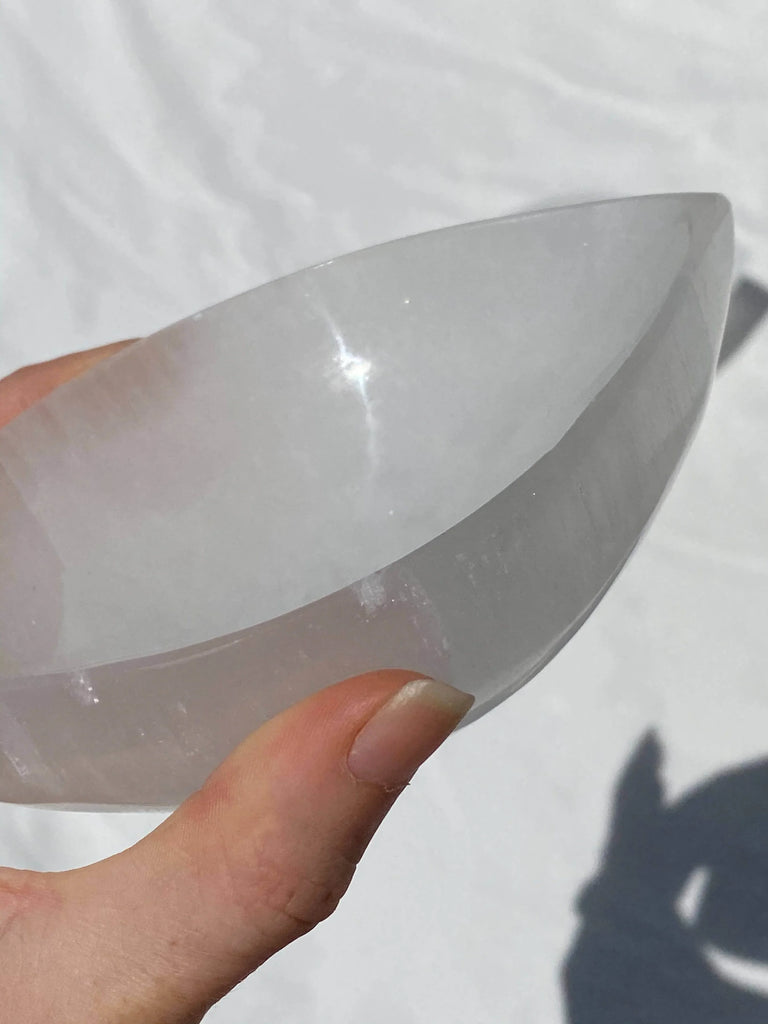 Selenite Third Eye Trinket Bowl - Unearthed Crystals