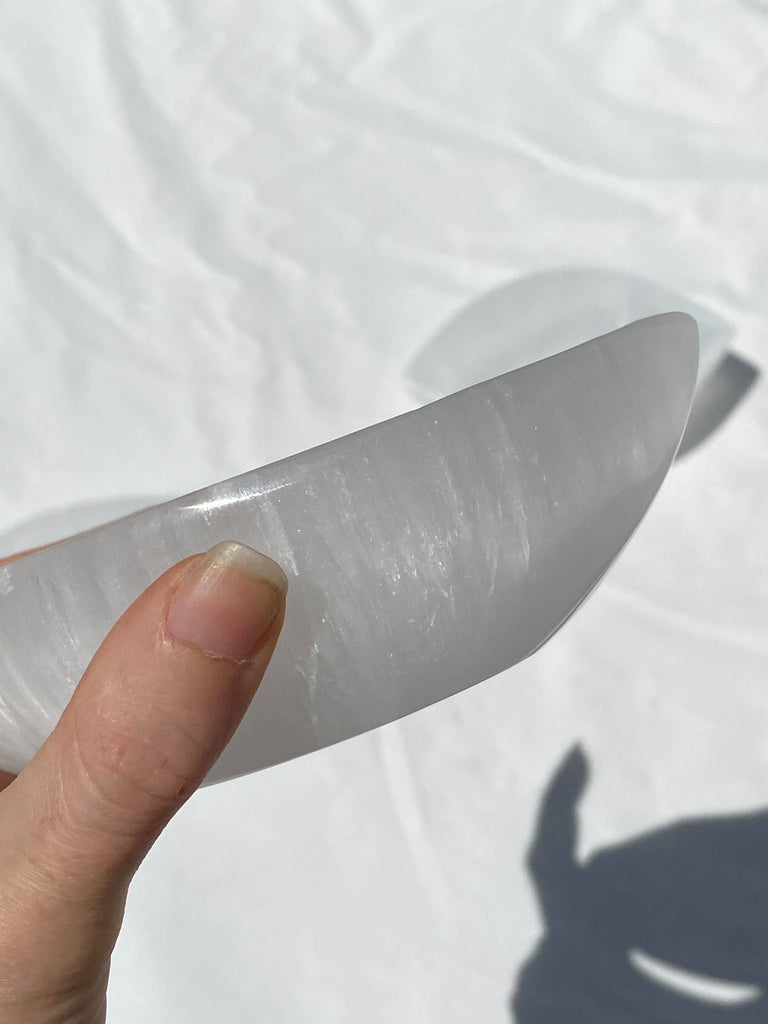 Selenite Third Eye Trinket Bowl - Unearthed Crystals