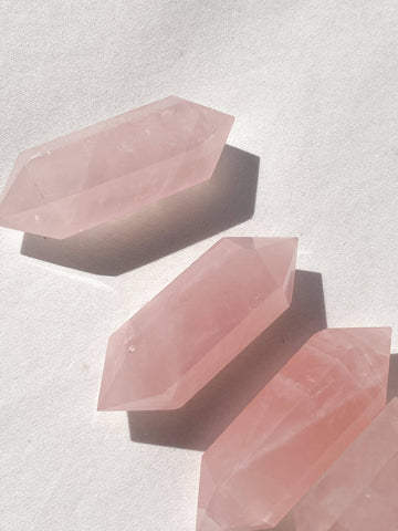 Rose Quartz Double Terminated Point | Medium - Unearthed Crystals
