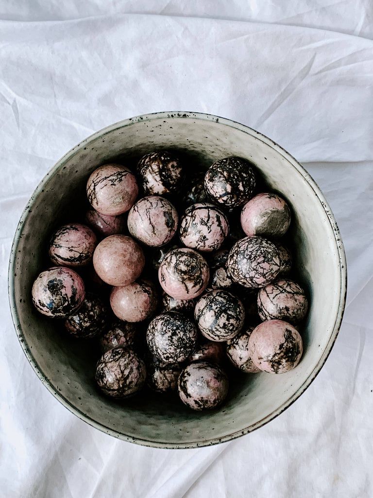 Rhodonite Sphere | Small - Unearthed Crystals