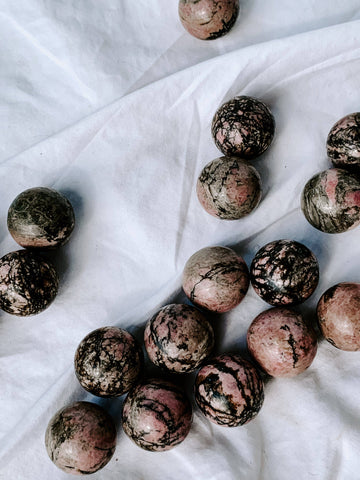 Rhodonite Sphere | Small - Unearthed Crystals