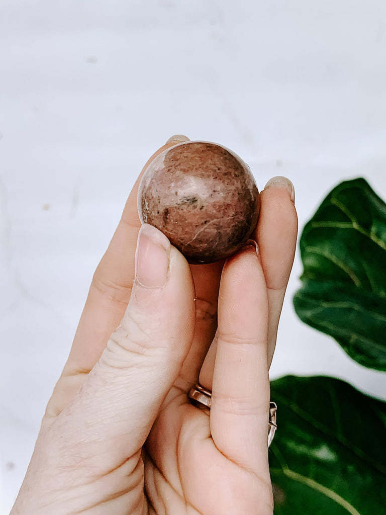 Rhodonite Sphere | Small - Unearthed Crystals
