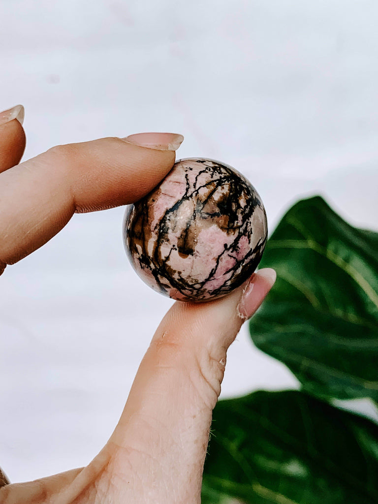 Rhodonite Sphere | Small - Unearthed Crystals