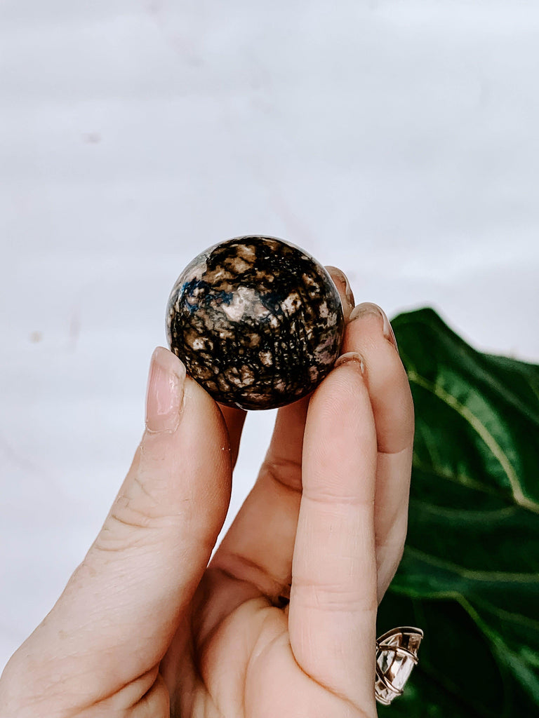 Rhodonite Sphere | Small - Unearthed Crystals