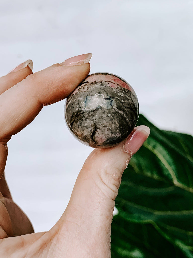 Rhodonite Sphere | Small - Unearthed Crystals