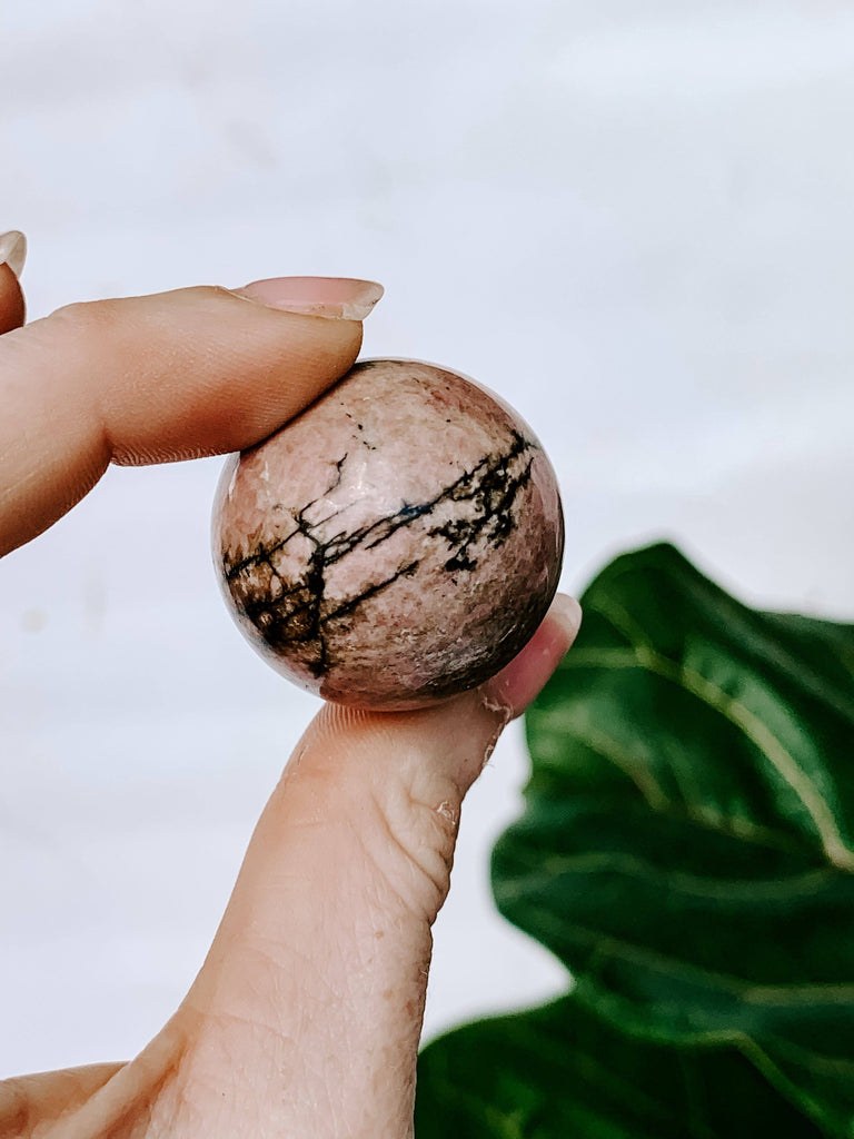 Rhodonite Sphere | Small - Unearthed Crystals