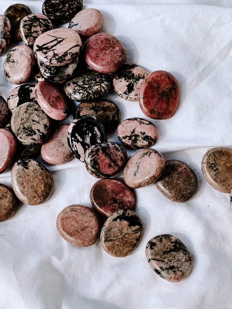 Rhodonite Coin - Unearthed Crystals