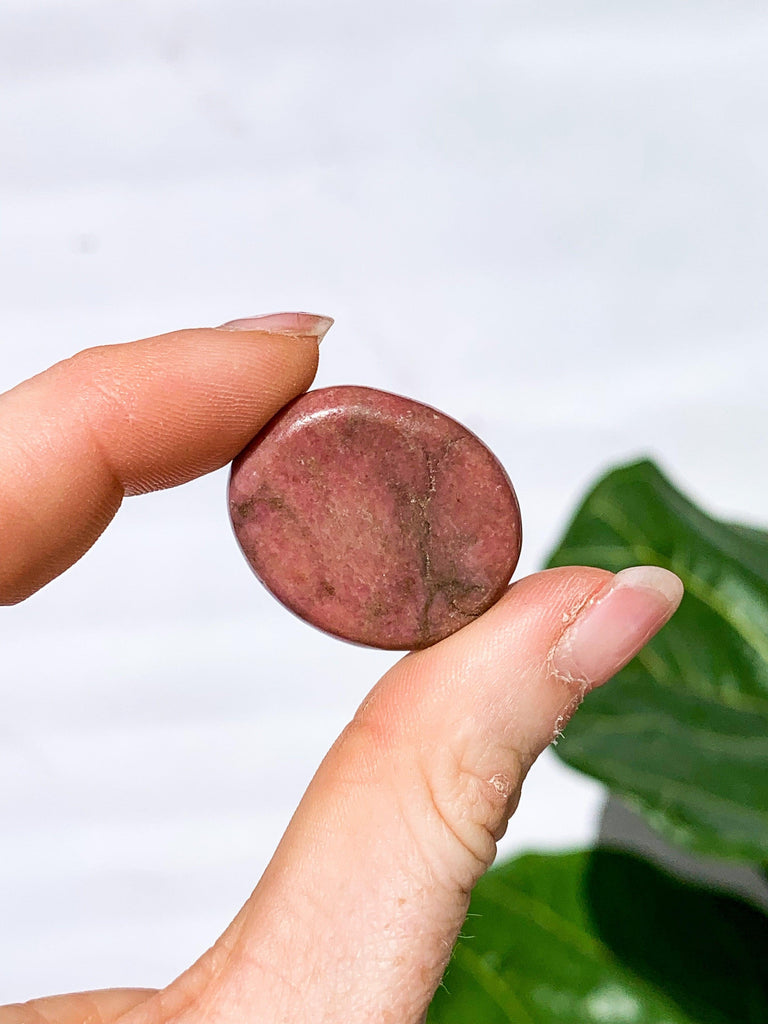 Rhodonite Coin - Unearthed Crystals
