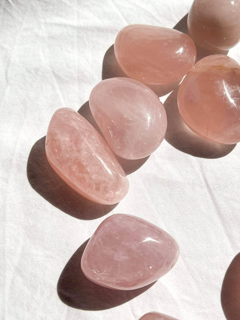 Rose Quartz Palm Stone | Medium - Unearthed Crystals