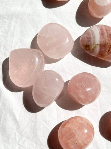 Rose Quartz Palm Stone | Large - Unearthed Crystals