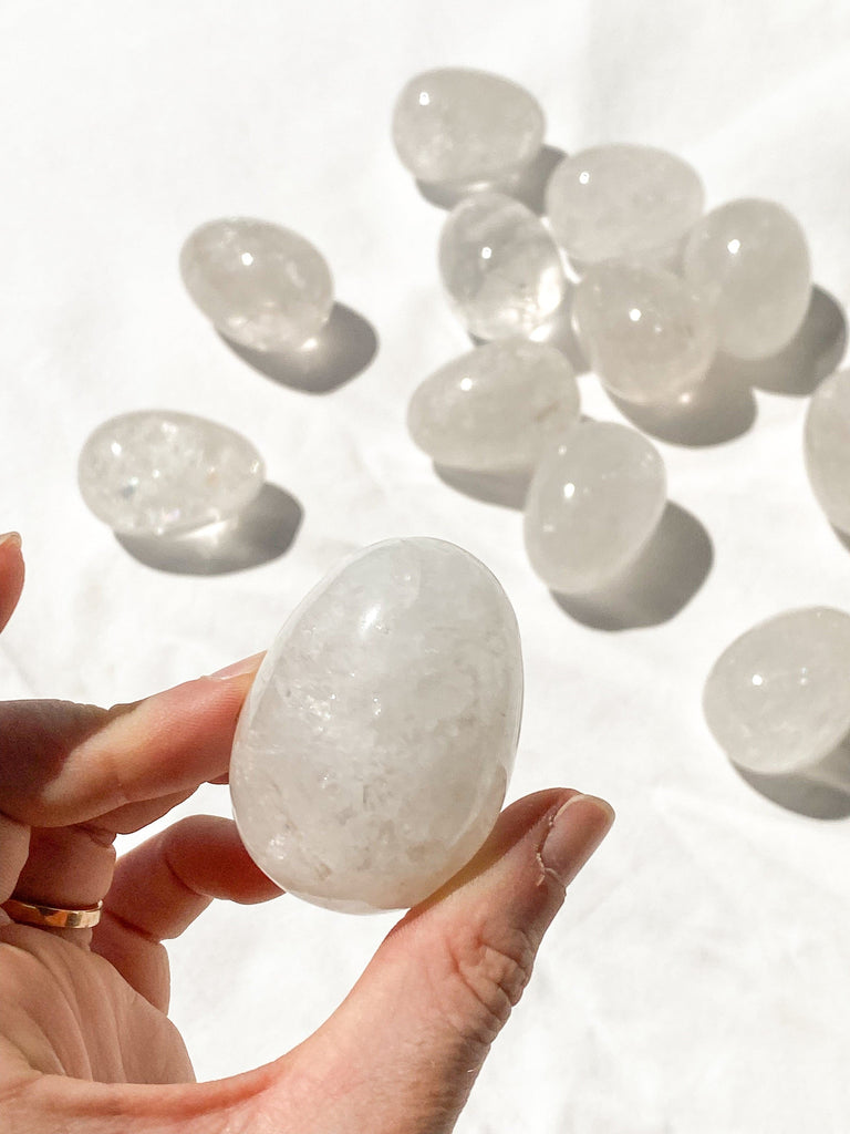 Clear Quartz Egg Carving - Unearthed Crystals