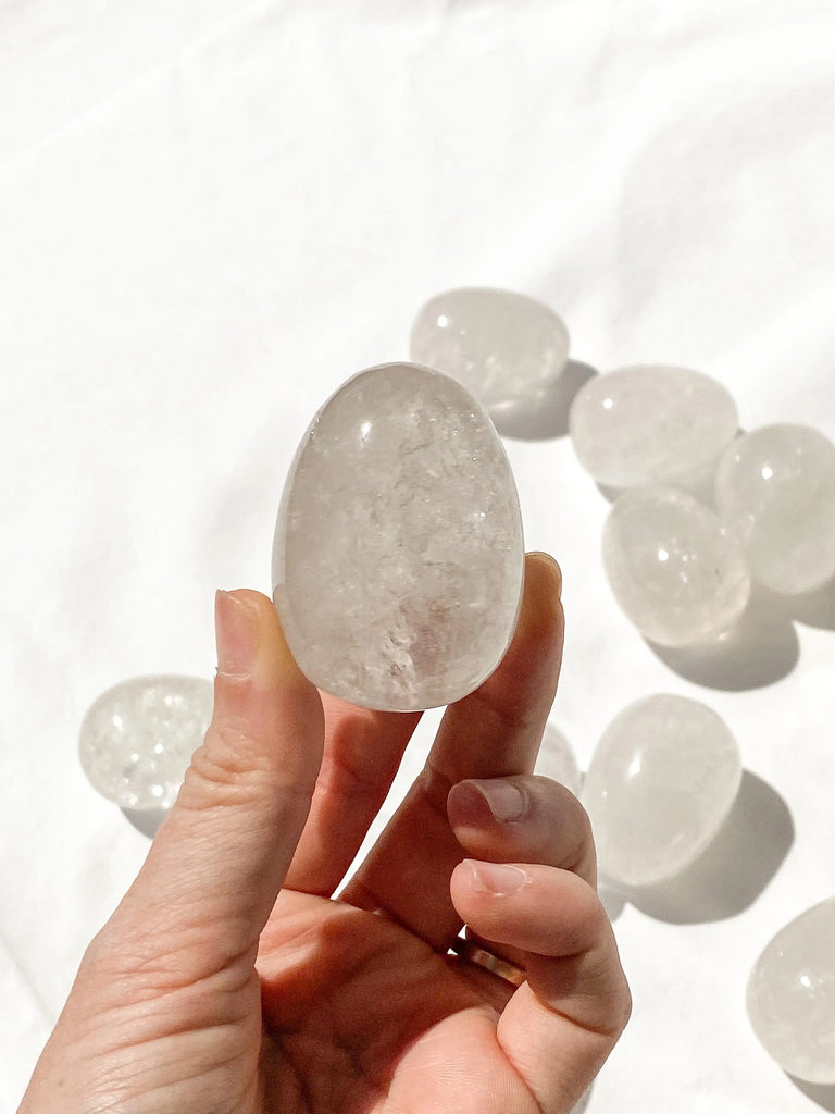Clear Quartz Egg Carving - Unearthed Crystals